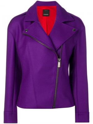 Куртка в байкерском стиле Pinko. Цвет: фиолетовый
