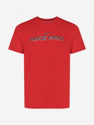 Футболка мужская Pro, Красный Nike. Цвет: красный
