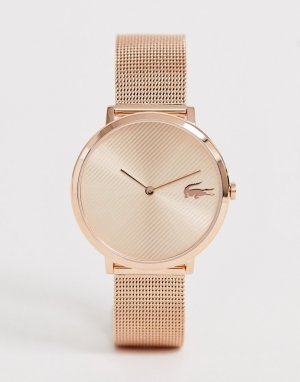 Розово-золотистые часы с сетчатым браслетом moon-Розовый Lacoste