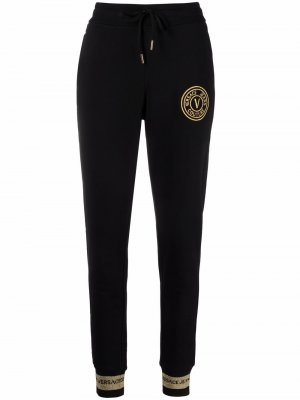 Спортивные брюки с вышитым логотипом Versace Jeans Couture. Цвет: черный