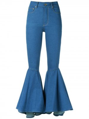 Расклешенные джинсы Amapô. Цвет: синий