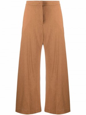 Укороченные брюки широкого кроя Pt01. Цвет: бежевый