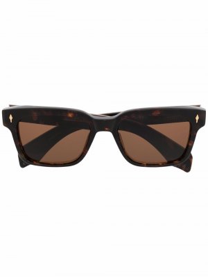 Солнцезащитные очки в квадратной оправе Jacque Marie Mage. Цвет: коричневый