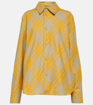 Рубашка из хлопка в клетку , желтый Burberry