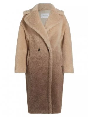 Пальто Gatto из смеси альпаки с эффектом омбреда , цвет sand Max Mara