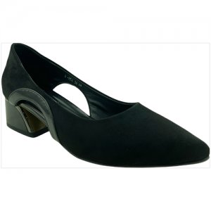 Туфли женские комбиниров. по бокам лак. вырезы (4267) Размер: 39, Цвет: Черный HAVIN. Цвет: черный