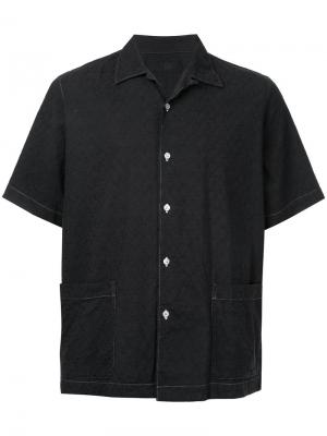 Рубашка с короткими рукавами и вышивкой Comme Des Garçons Vintage. Цвет: чёрный