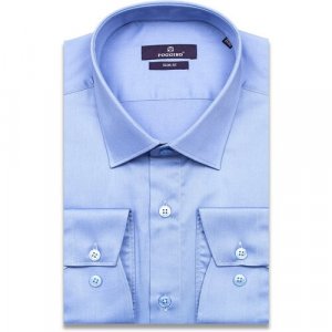 Рубашка, размер S (37-38 cm.), голубой POGGINO. Цвет: голубой