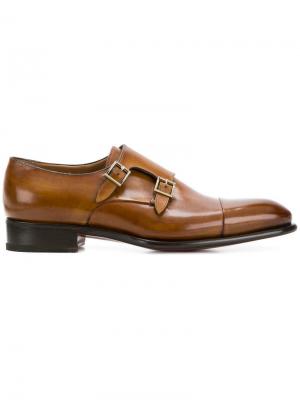 Ботинки-монки Santoni. Цвет: коричневый
