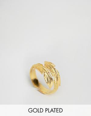 Кольцо с перьями Ottoman Hands. Цвет: золотой