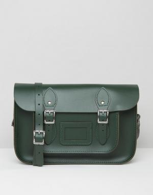 Портфель 12.5 Leather Satchel Company. Цвет: зеленый