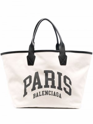 Большая сумка-тоут Cities Paris Jumbo Balenciaga. Цвет: бежевый