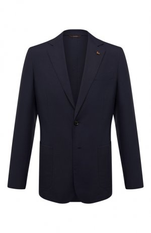 Пиджак из кашемира и шерсти Colombo. Цвет: синий