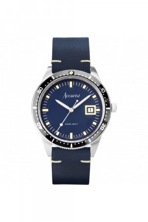 Мужские классические аналоговые кварцевые часы из нержавеющей стали - 72002 , синий Accurist