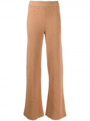 Расклешенные брюки Cortina в рубчик Cashmere In Love. Цвет: бежевый