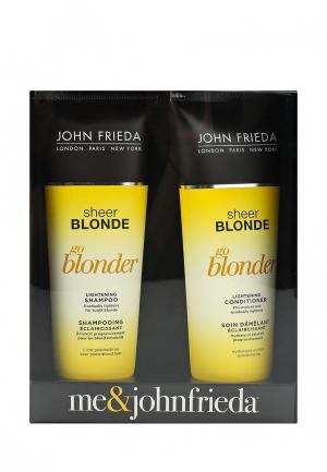 Набор для ухода за волосами John Frieda СИЯЮЩИЙ БЛОНД ( осветляющий шампунь 250 мл + кондиционер мл). Цвет: прозрачный