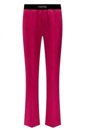 Шелковые домашние брюки Tom Ford. Цвет: розовый