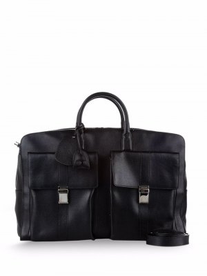 Дорожная сумка с гравировкой логотипа Gucci Pre-Owned. Цвет: черный
