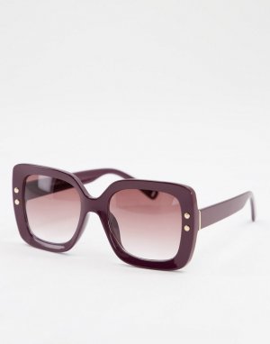 Квадратные солнцезащитные очки в стиле oversized -Красный AJ Morgan