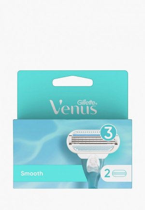 Сменные кассеты для бритья Gillette VENUS (2шт.). Цвет: голубой
