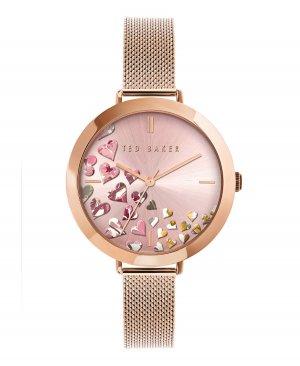 Женские часы Ammy Hearts с сетчатым браслетом цвета розового золота, 37,5 мм , золотой Ted Baker