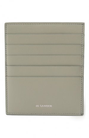Кожаный футляр для кредитных карт Jil Sander. Цвет: зелёный