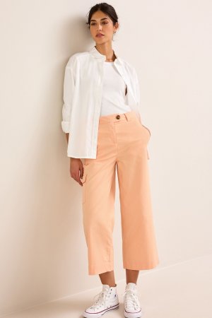 Практичные брюки-чиносы с высоким содержанием хлопка и коротким кроем , оранжевый Next