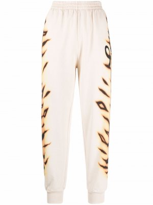 Спортивные брюки с графичным принтом Stella McCartney. Цвет: бежевый