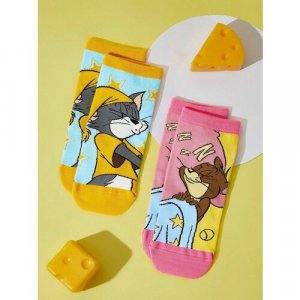 Носки , размер OneSize, желтый Tom and Jerry. Цвет: желтый