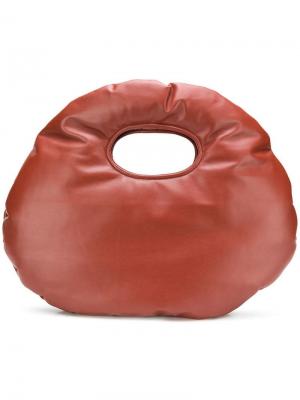 Rounded tote bag A.W.A.K.E.. Цвет: коричневый