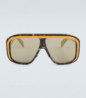 Солнцезащитные очки-щитки , коричневый Moncler