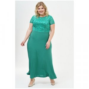 Платье , размер 54, зеленый Olsi. Цвет: зеленый