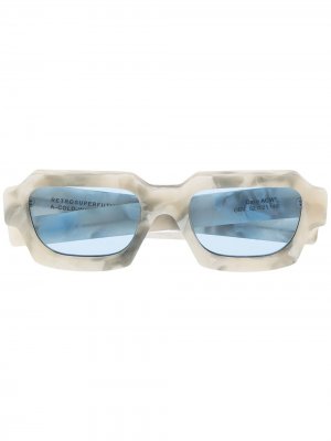 Солнцезащитные очки в прямоугольной оправе A-COLD-WALL*. Цвет: синий