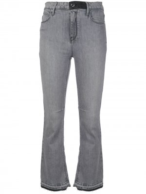Укороченные джинсы завышенной посадки RtA. Цвет: серый