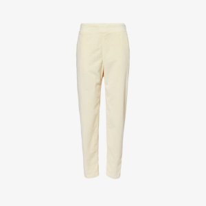 Зауженные брюки из вельветового фактурного хлопка с высокой посадкой , цвет canvas James Perse
