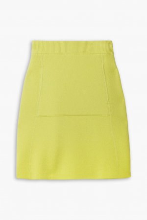 Кашемировая мини-юбка , зеленый лайм Akris