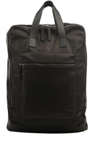 Кожаный рюкзак с карманами Ann Demeulemeester. Цвет: черный