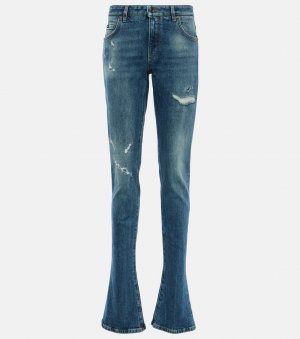 Расклешенные джинсы с высокой посадкой , синий Dolce&Gabbana