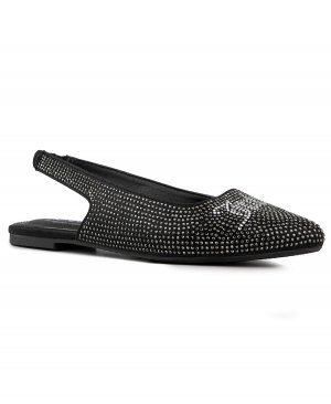 Женские туфли на плоской подошве с ремешком пятке, украшенные рыбами , черный Juicy Couture