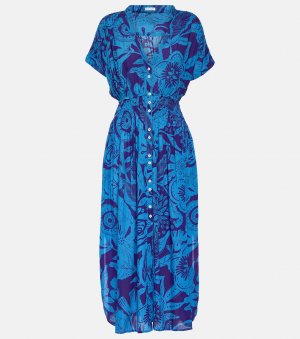 Платье миди becky с принтом , синий Poupette St Barth