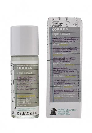 Дезодорант Korres антиперспирант с экстрактом хвоща интенсивная защита для чувствительной кожи 48 часов без отдушек 30 мл