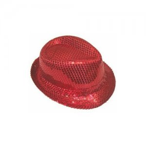 Шляпа карнавальная с пайетками, Красная СмеХторг. Цвет: красный
