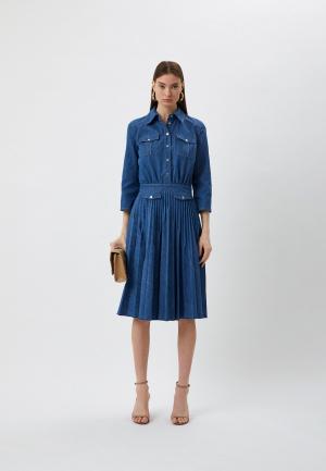 Платье джинсовое Elisabetta Franchi AJ24S21E2. Цвет: синий