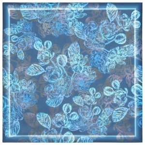 Платок ,80х80 см, фиолетовый, коралловый Павловопосадская платочная мануфактура. Цвет: серый/синий/голубой