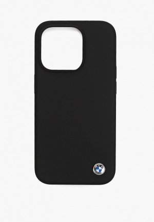 Чехол для iPhone BMW 15 Pro с бархатистым покрытием soft-touch. Цвет: черный