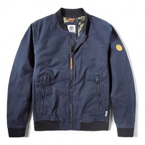 Куртка Men's Logo Pocket Zipper aviator Jacket Blue, синий Timberland
