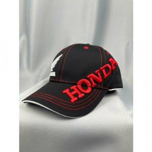 Бейсболка Хонда мото кепка, размер one size, черный Honda. Цвет: черный