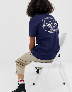 Классическая футболка с логотипом Herschel-Синий Herschel Supply Co