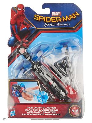 Бластеры человека-паука,стреляющие пластиковой паутиной Spider-Man. Цвет: синий, серый, темно-красный