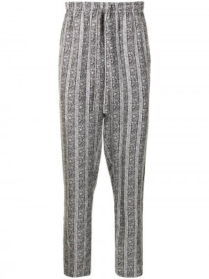 Пижамные брюки с цветочным принтом Dolce & Gabbana. Цвет: черный